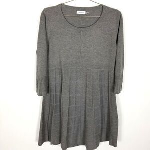 Calvin Klein | Dresses | Calvin Klein Long Sleeve Cable Knit Dress In Rich  Purple Vine Red Maroon | Poshmark